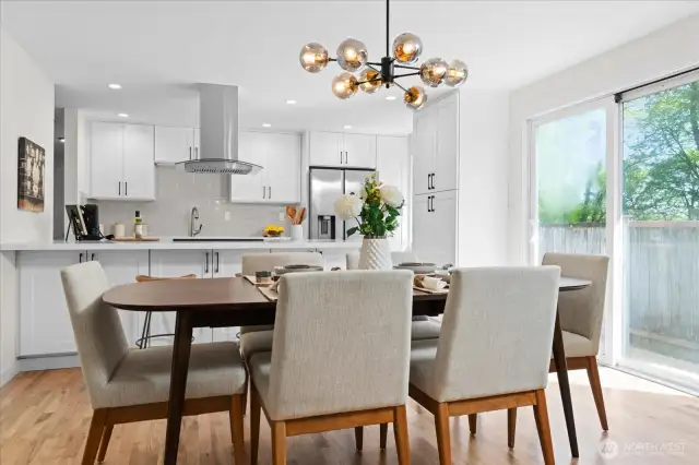 Ideal for entertaining, open kitchen and dining