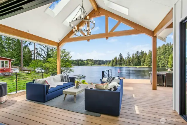 Enjoy the covered deck area all year round or when you need some shade on a summer day.
