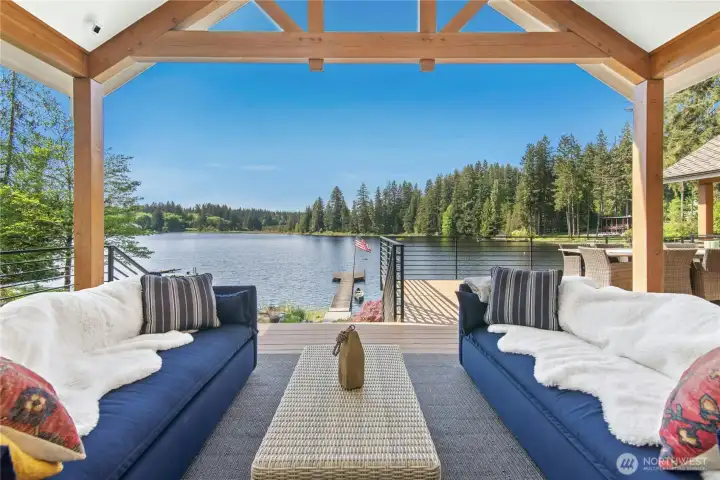 Enjoy the covered deck area all year round or when you need some shade on a summer day.