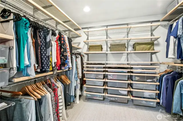Walk-in closet off primary bath.