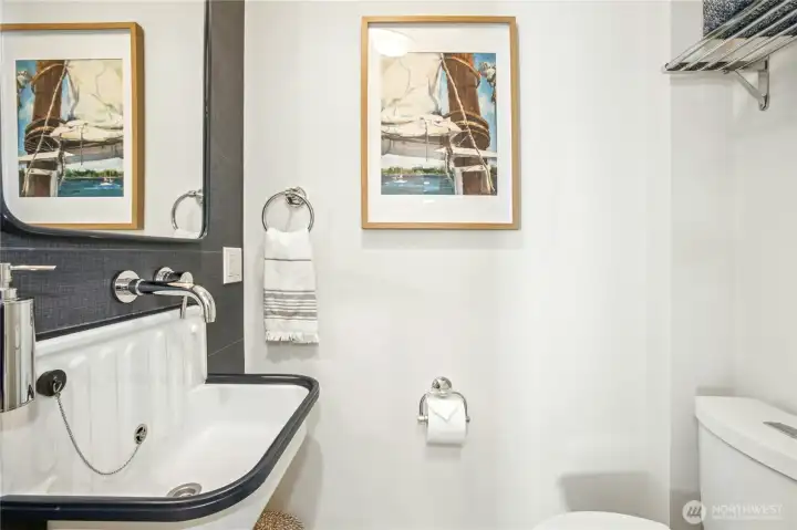 Half bath on main floor.