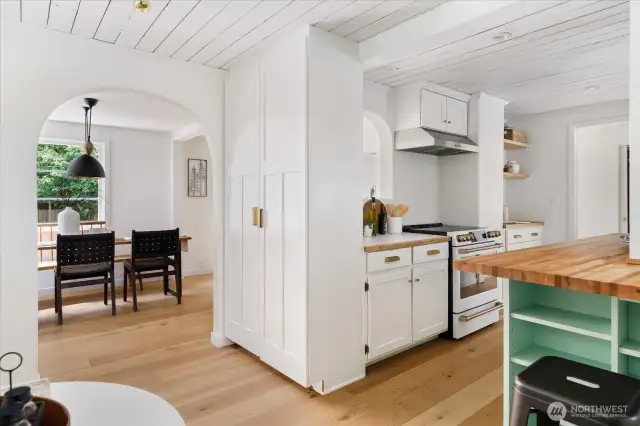 Dining area and kitchen