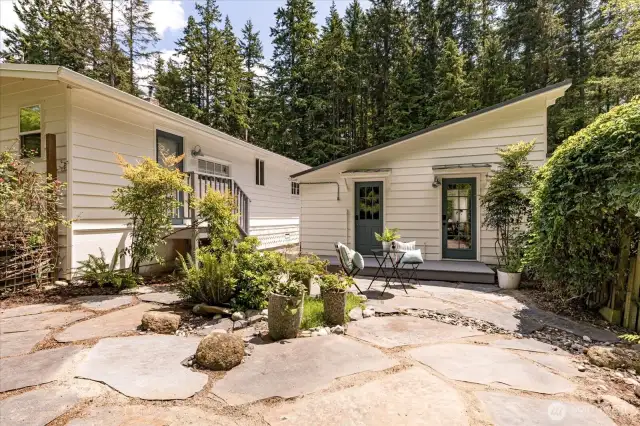 Main home and cottage courtyard