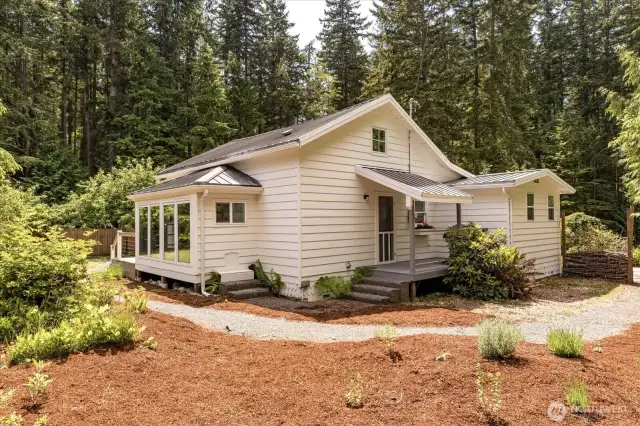 Back side of main home with BBQ deck