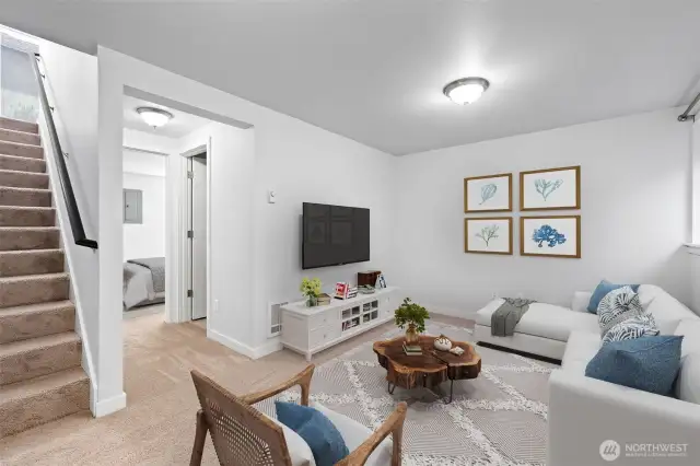 Downstairs rec room