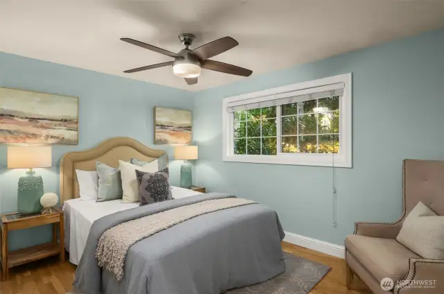 Light and bright calming colors throughout.