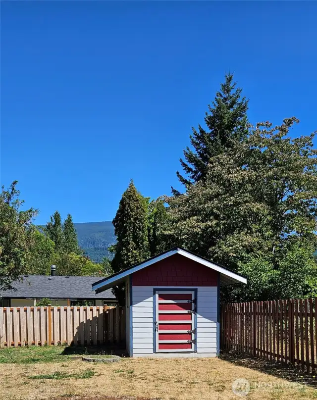 Located next to garden spot