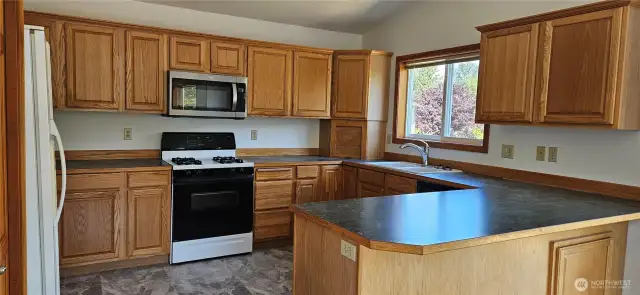 lots of storage space in this kitchen.