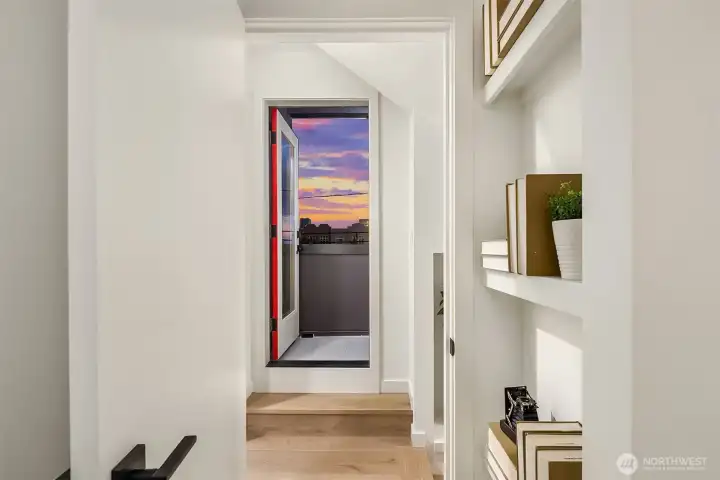 View from upper hallway