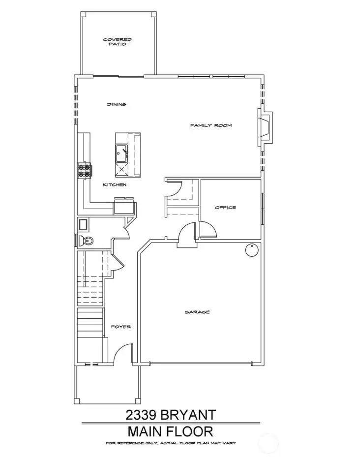 For reference only; actual floor plan may vary. Seller reserves right to make changes without notice.