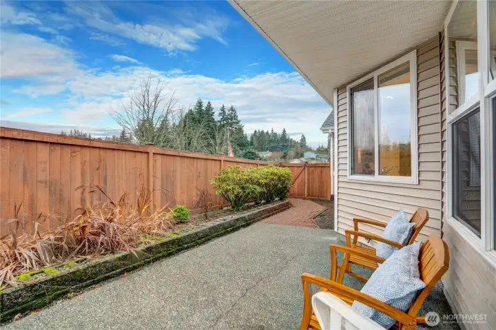 Side gate allows you access from the front.