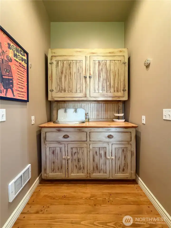 Custom utility sink in laundry room