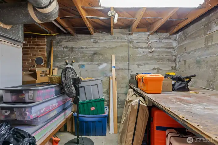 Plenty of storage inside! Can you believe this is part of the downstairs?