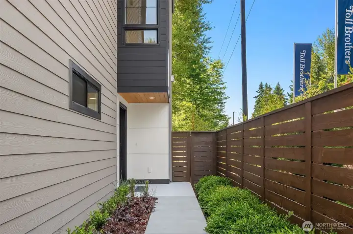 Lovely walkway to your new home