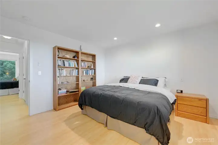 Experience the warmth and beauty of bamboo flooring that flows gracefully throughout the entire house.