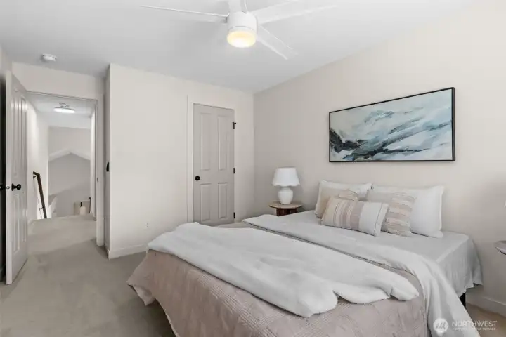 Thoughtfully designed to maximize both comfort and scale, this spacious bedroom easily accommodates multiple layouts without sacrificing style, offering a bright, welcoming retreat with ample closet space. Thoughtfully designed to maximize both comfort and scale, this spacious bedroom easily accommodates multiple layouts without sacrificing style, offering a bright, welcoming retreat with ample closet space.
