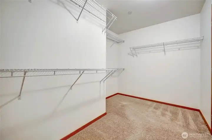 Primary suite walk in closet Primary suite walk in closet