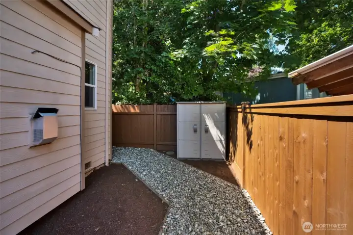Extra storage shed stays with home Extra storage shed stays with home