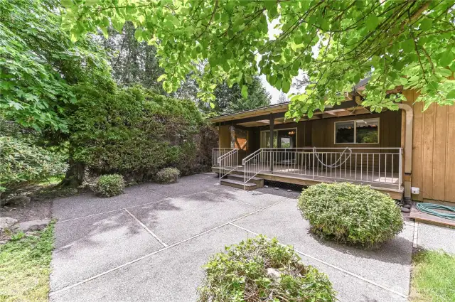Large patio.