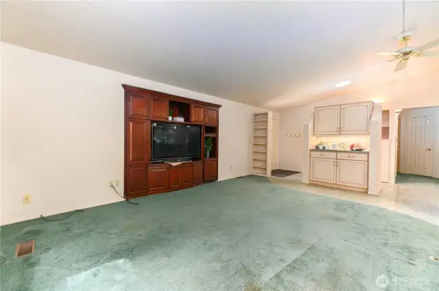 Living room and bar area.