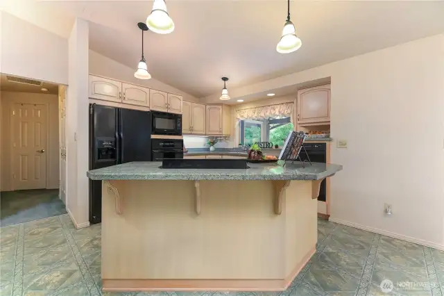 Island in the kitchen.