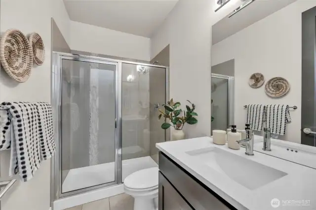 MAIN floor guest bath, located right outside the main floor bedroom.