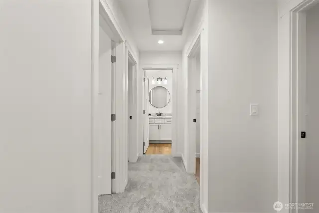 upstairs hall to bedrooms and bathrooms