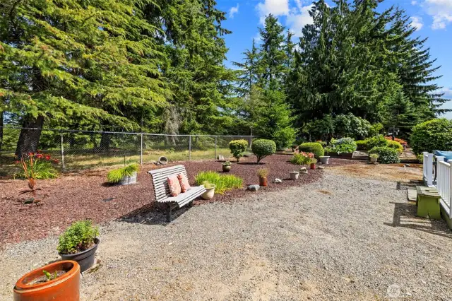 Park bench seating to enjoy the views!
