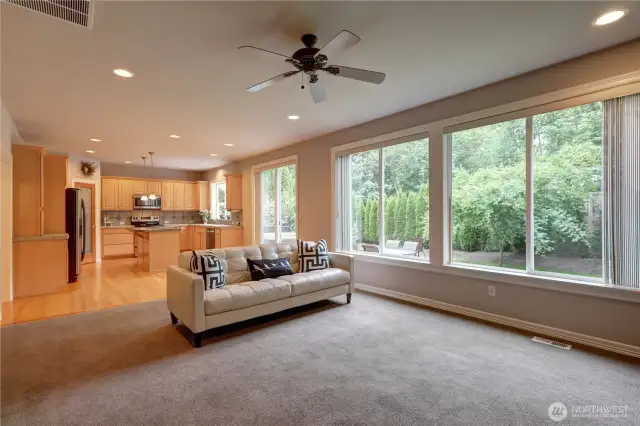 Family room off of kitchen