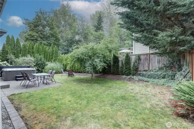 Beautiful back yard with hot tub