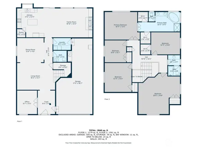 Floor plans of home