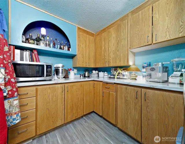 This is in the WALK-IN PANTRY!!! Behind doors, this is where you can store and prep everything!