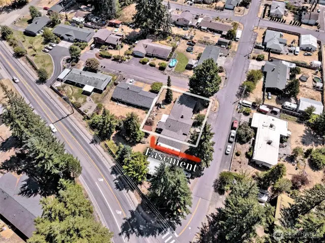 Property boundaries are approximate. The red-outlined easement refers to a wonderful easement from the neighbor allowing the carport to stay, and the seller to use the area for extra parking! Ask the Sellers Broker for details.