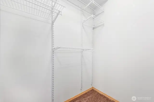 Walk-in closet is quite spacious!