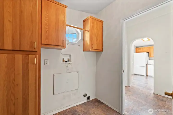 Laundry Room w/ Space for Extra Fridge or Upright Freezer
