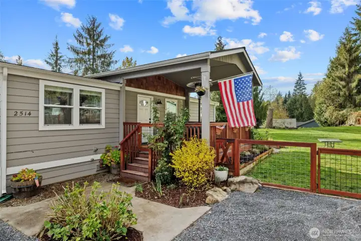On entry a large covered entertaining deck to greet your guests.