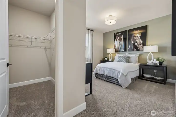 Guest bedroom. Photo is of the model, colors and finishes may vary.