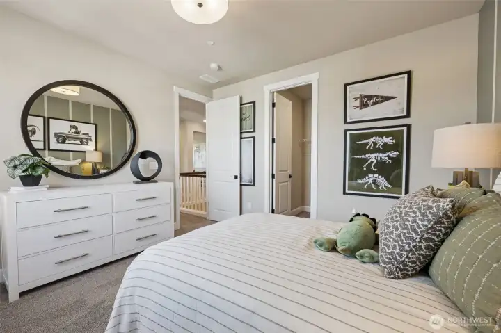 Guest bedroom. Photo is of the model, colors and finishes may vary.