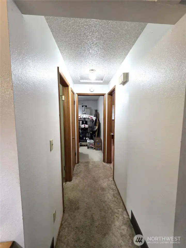 Unit 2 hallway to 2 bedrooms and 1 bath