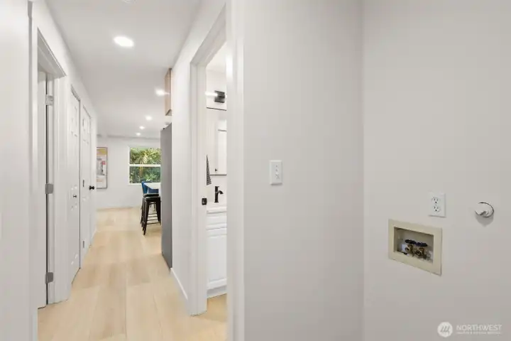 main level hallway for washer/dryer hookups main level hallway for washer/dryer hookups