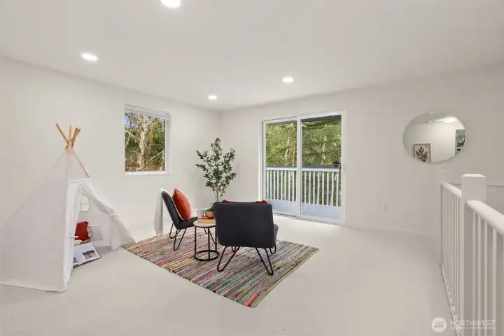 upper deck access through sliding doors