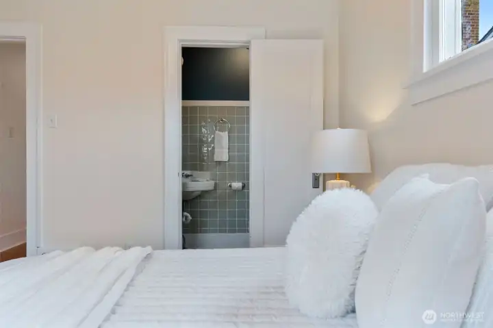 Half bath off primary