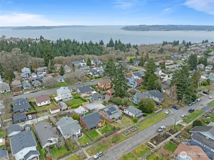 Overhead facing Commencement Bay