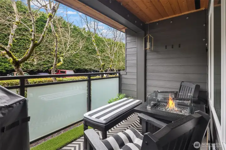 Deck off living and dining room.