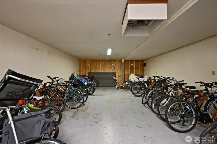 Bike storage.