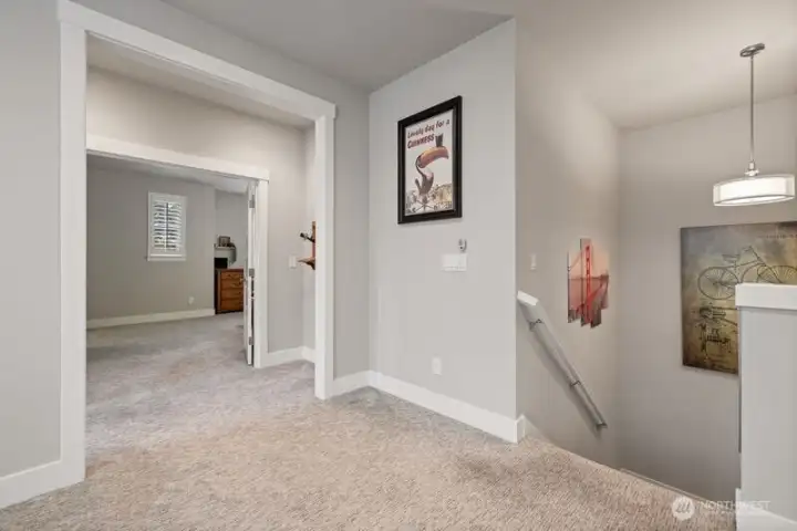 Entrance to Primary offers privacy for the homeowrners retreat