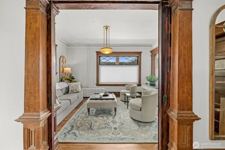 View from dining into living room