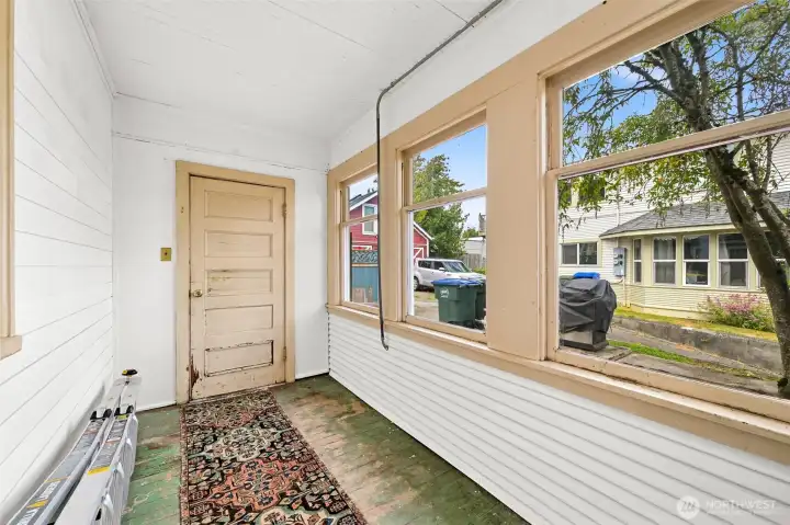 Back door entry to kitchen