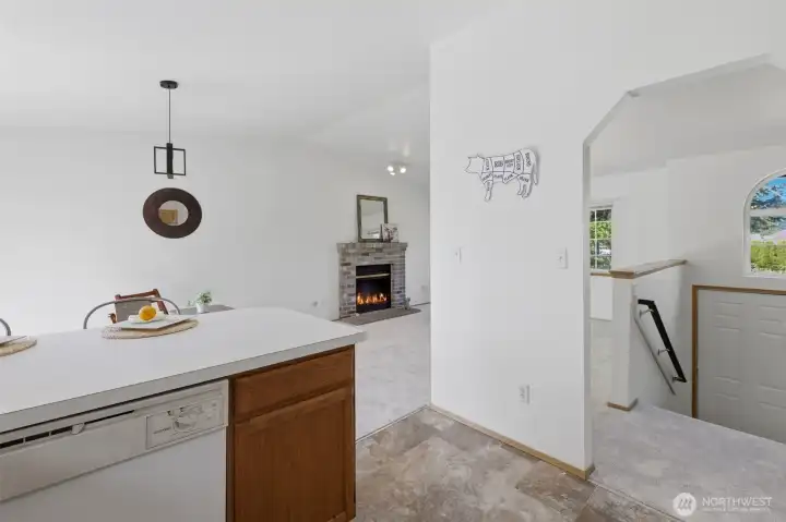 Open to family room
