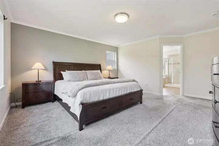 Primary bedroom on the upper level